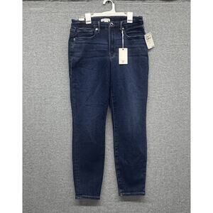 Good American Jeans Womens 12 GOOD PETITE SKINNY Blue GPSK419TFT Size 31 NWT